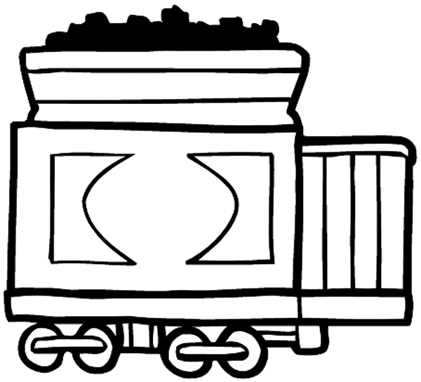 Trains coal car vinyl sticker. Customize on line. Trains 096-0052